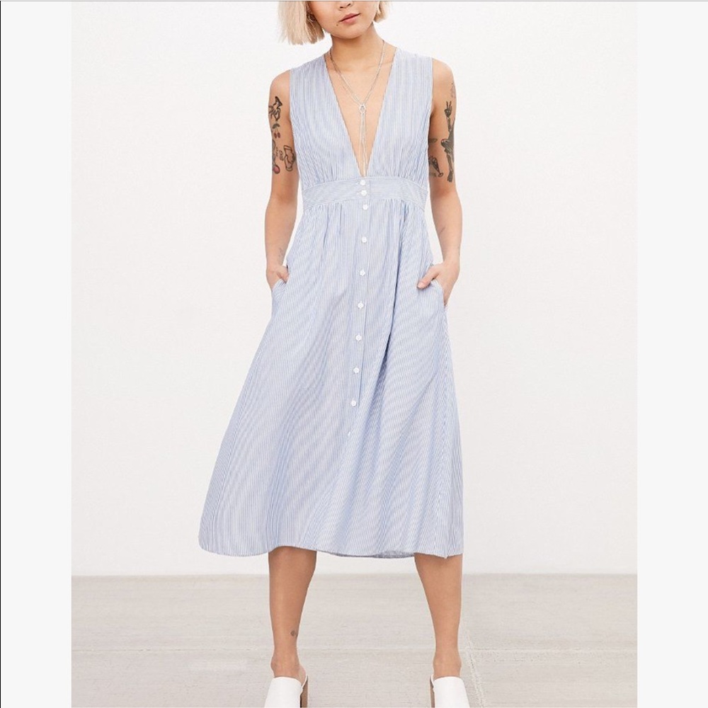 Kimchi Blue Plunging Midi Dress